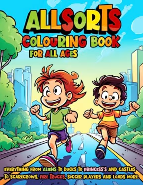 Allsorts Colouring Book: A bumper packed colouring book for children and adults of all ages, by PuzzleBee Publishing
